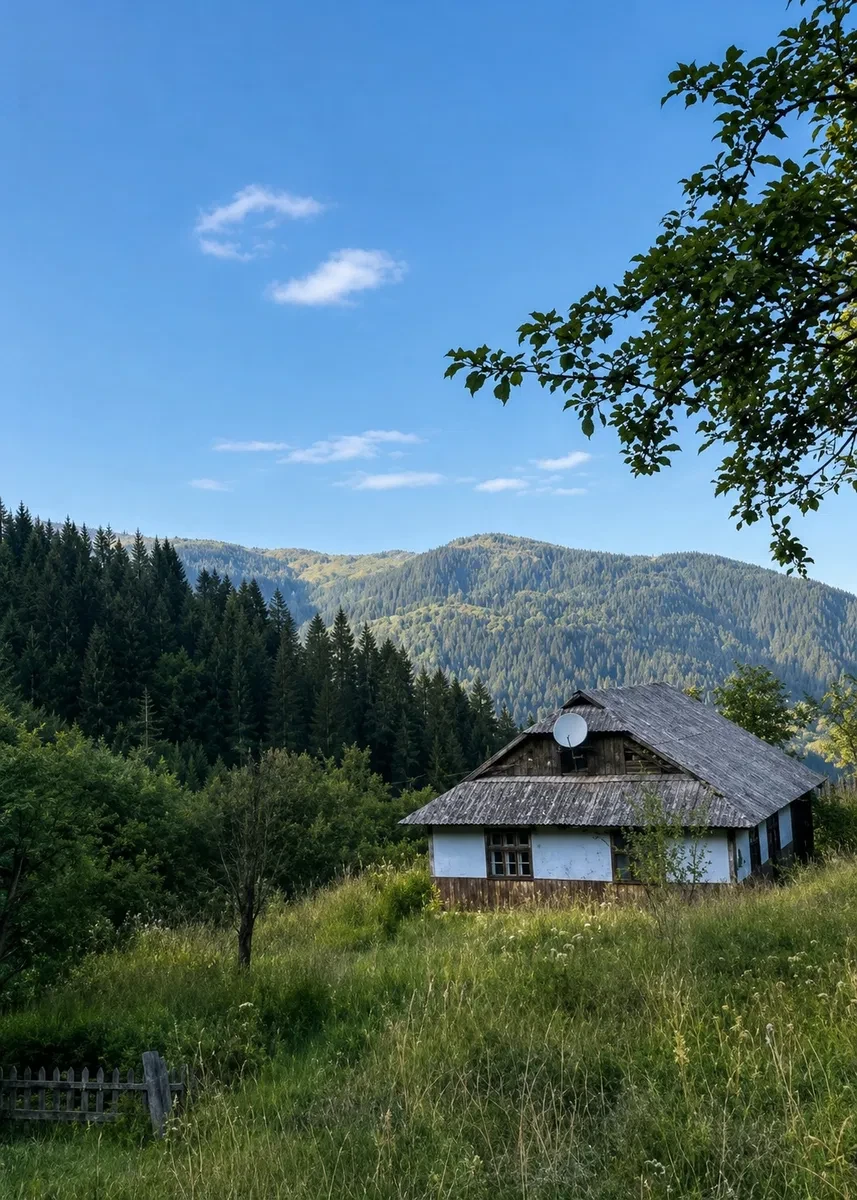 Дача, Криворівня: біля лісу, Довбушові комори, можна з тваринами