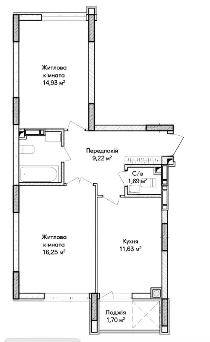 2-кімнатна квартира у ЖК Синергія Сіті: генератор, паркувальне місце, фото 5