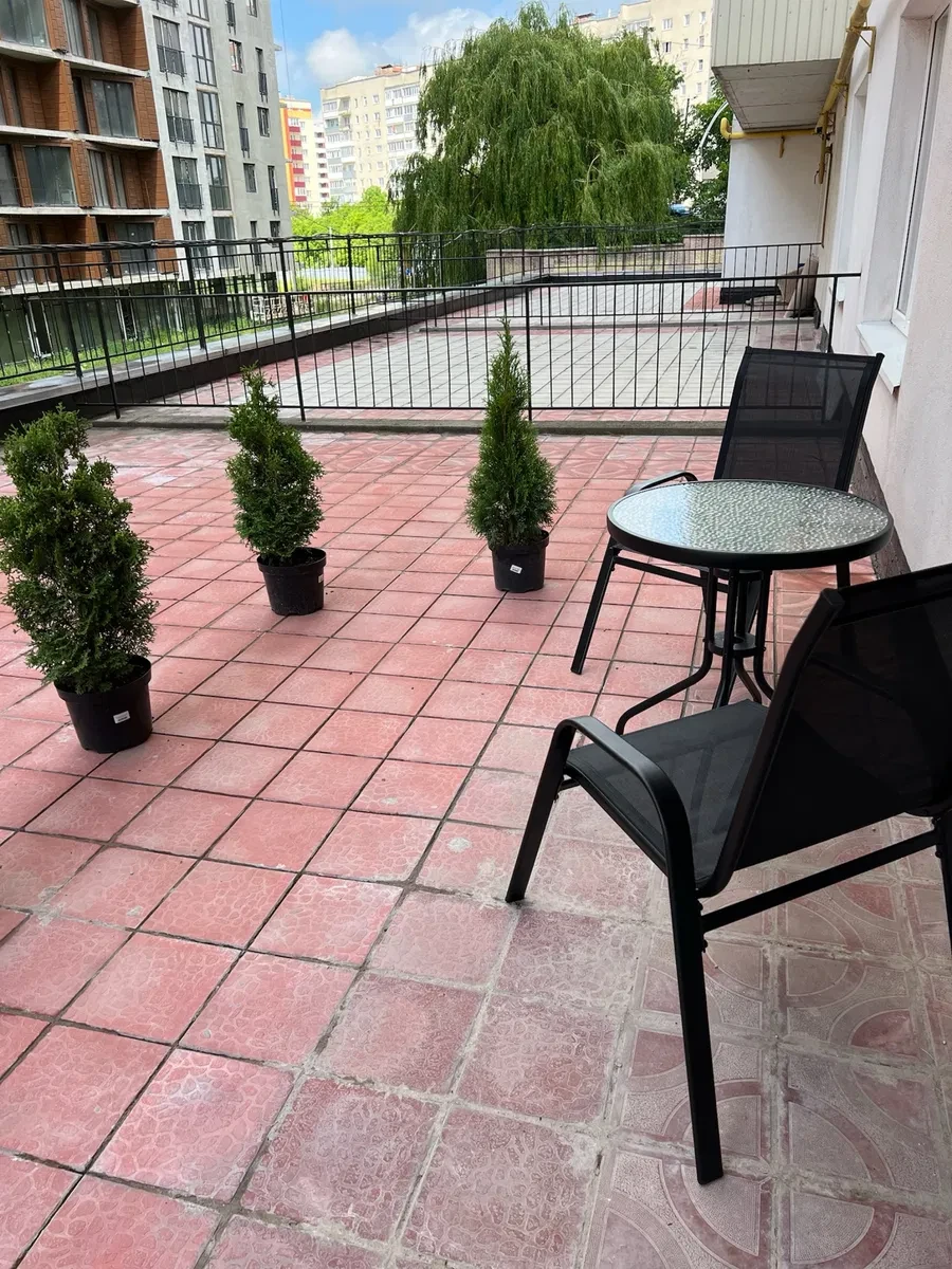 1-кімнатна квартира, Тернопіль: кухня-студія, тераса з мангалом - фото 2