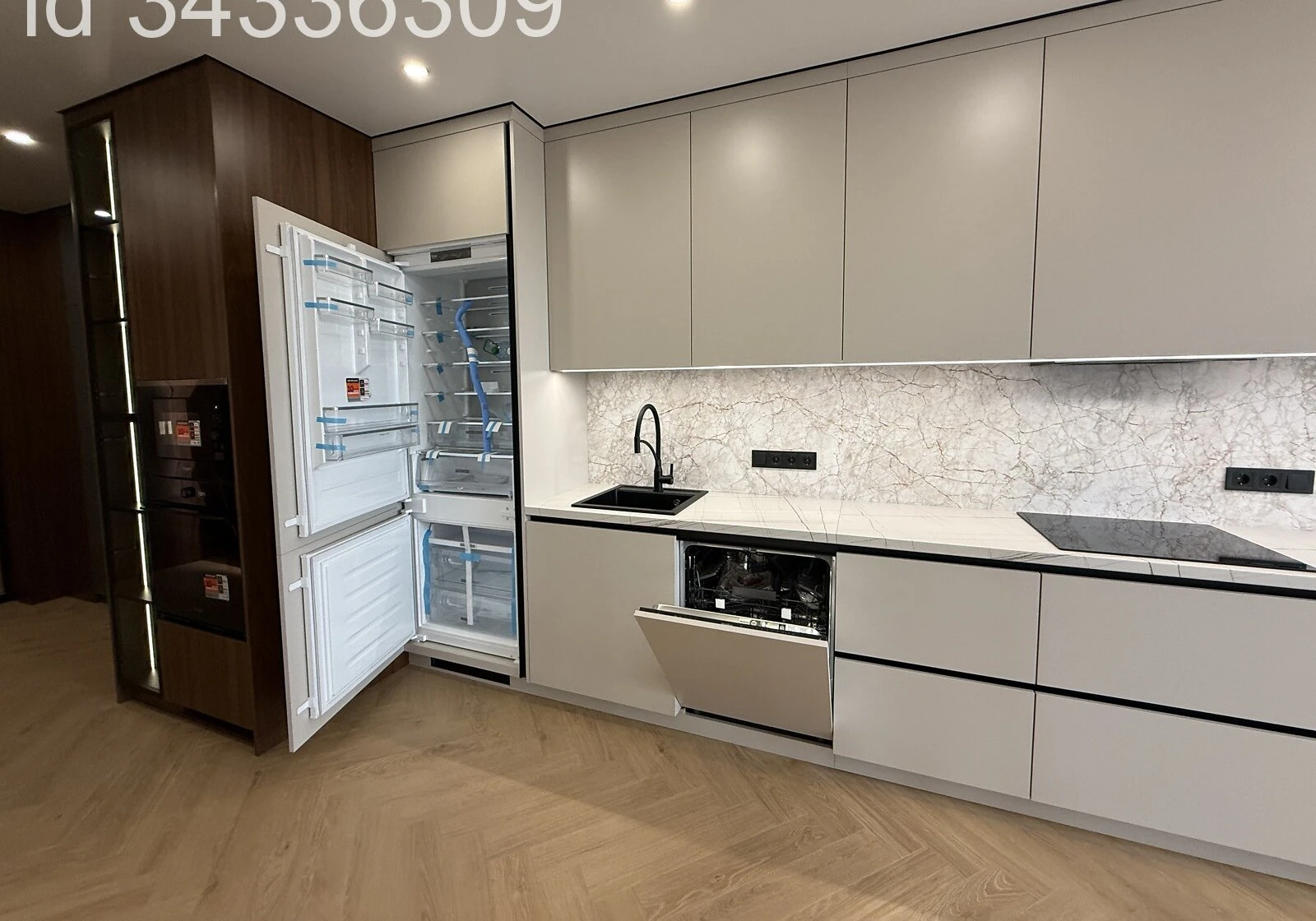 3-комнатная квартира, Подольский: кухня-студия, дизайнерский ремонт - фото 2