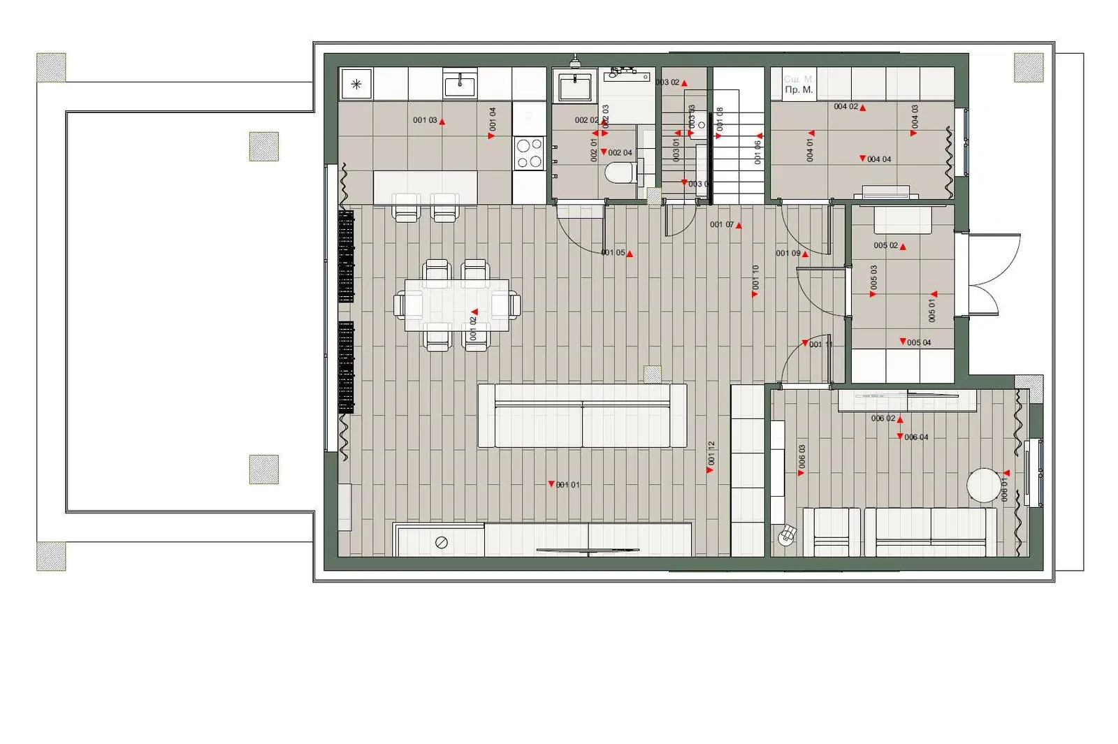 Дом, Гнедин: терраса 60 м², вид на лес, готовая коробка, фото 5
