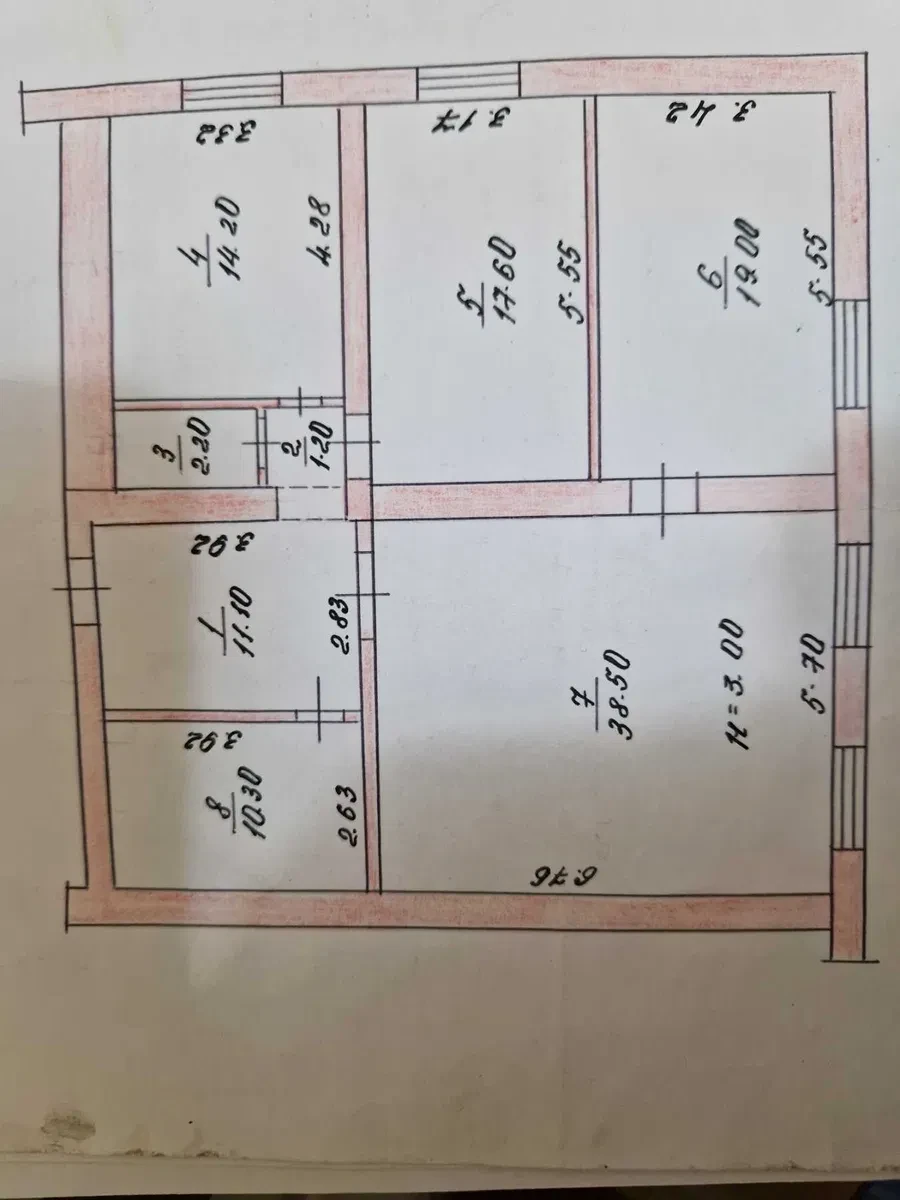 3-кімнатна квартира, Металургійний: сталінка, газове опалення - фото 1