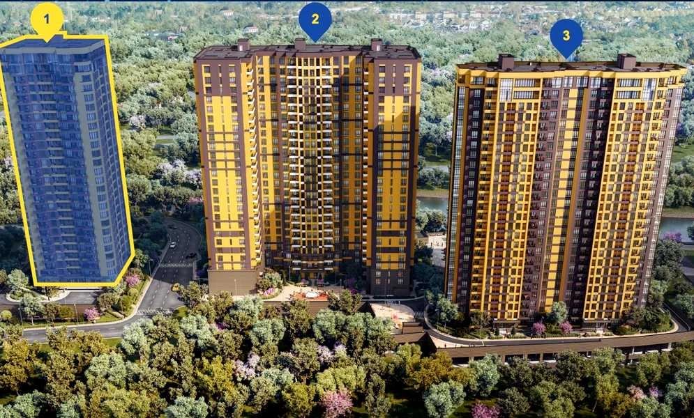 3-кімнатна квартира у ЖК Медовий-2: окремі кімнати, засклена лоджія - фото 1
