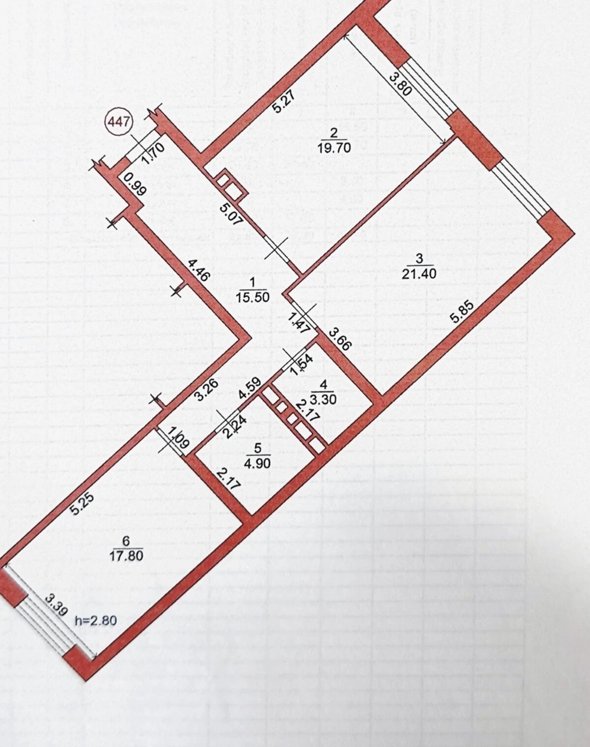 3-кімнатна квартира, Шевченківський: укриття, стеля 3,2 м, фото 2