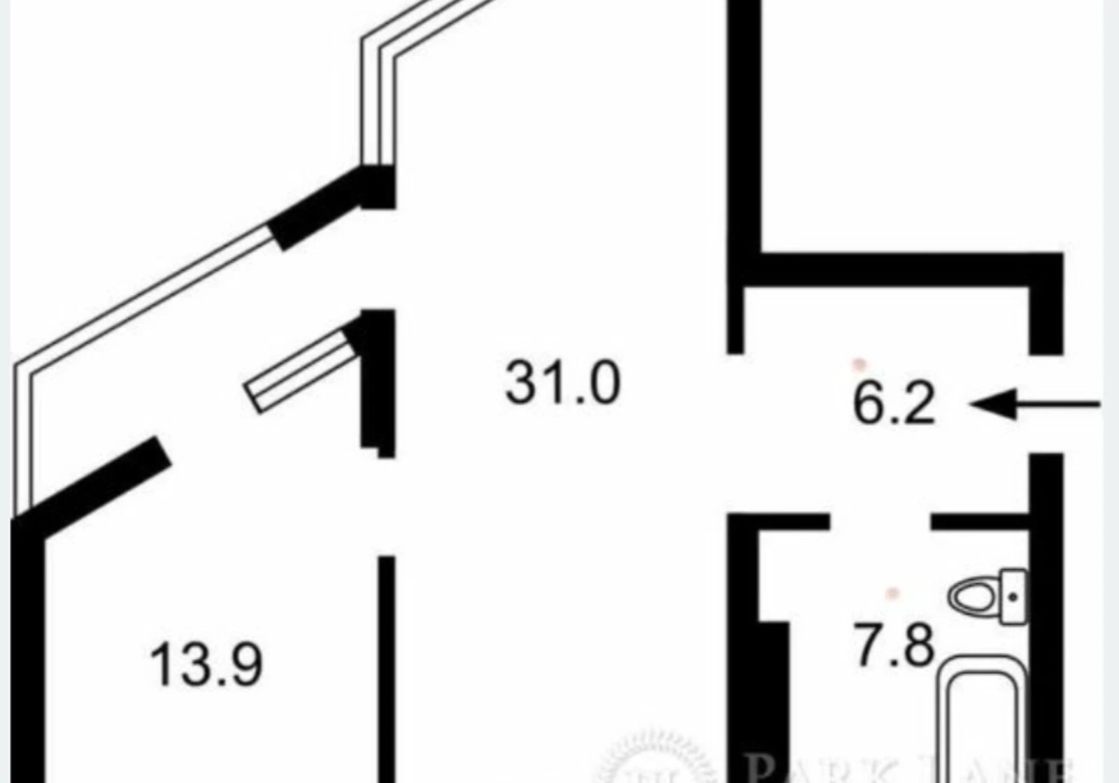 2-кімнатна квартира, Дарницький: біля метро Славутич, стелі 3 м - фото 1