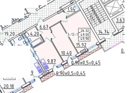2-комнатная квартира в ЖК Континент: новостройка, кухня 9,87 м² - фото 1