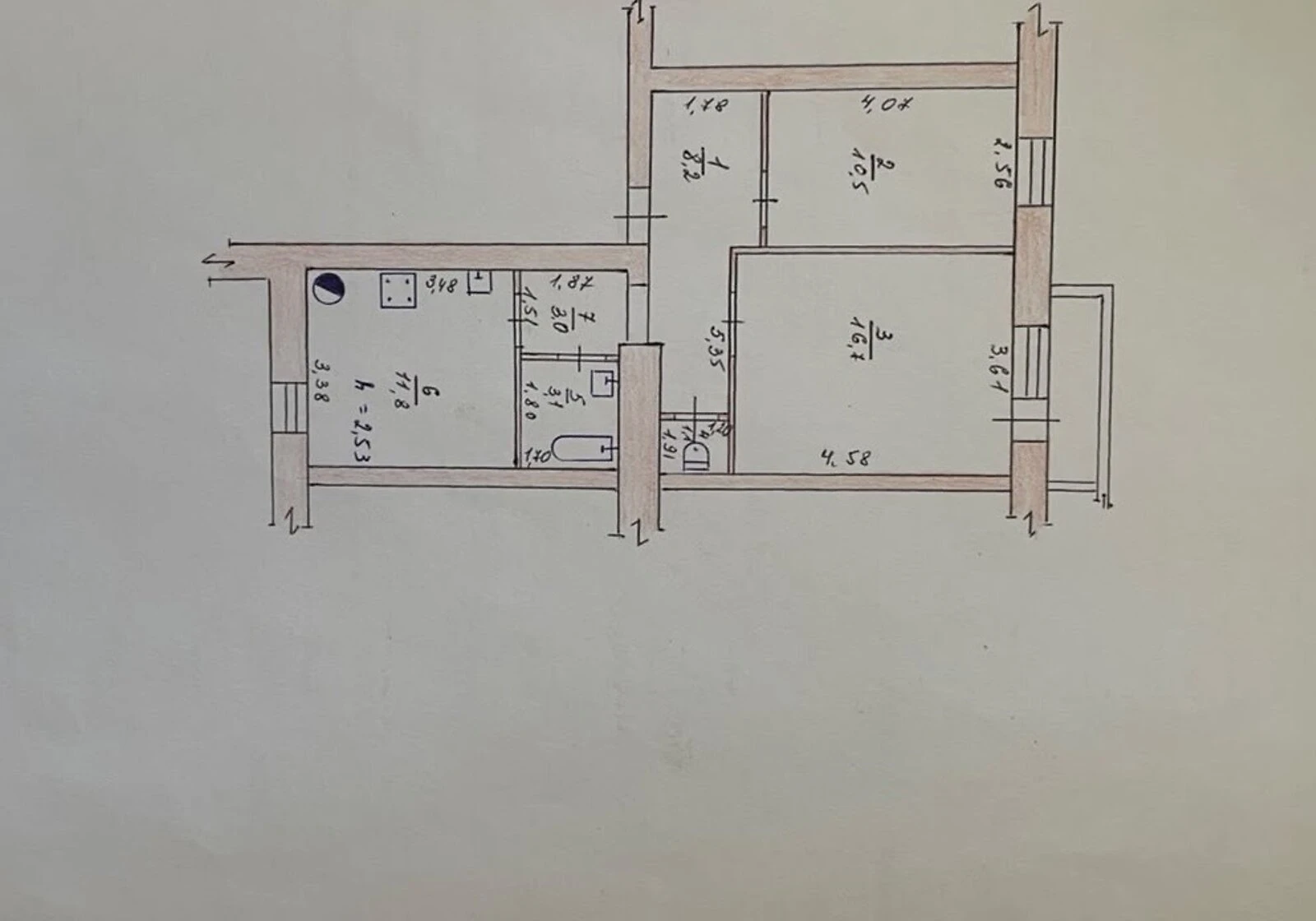 2-кімнатна квартира, Старокостянтинів: укриття, газове опалення - фото 2