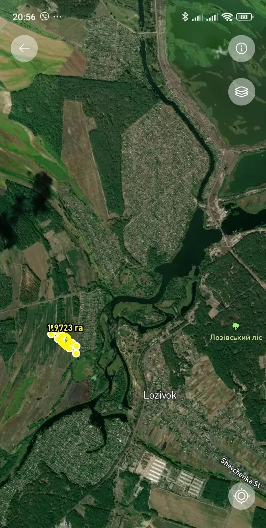 Ділянка 197 соток, Лозівок: сільськогосподарське призначення, ліс і річка - фото 3