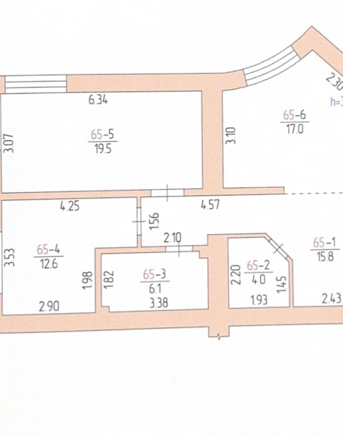 3-кімнатна квартира, Намив: стелі 3.6 м, закритий двір - фото 2