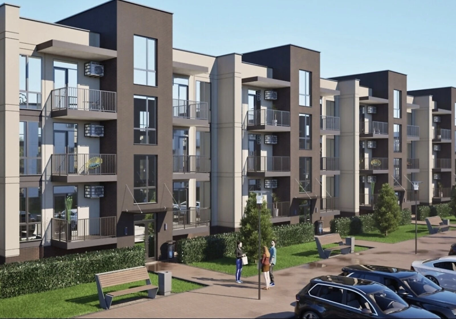 1-комнатная квартира, Березина: сдача в 2027 году, закрытый двор - фото 3