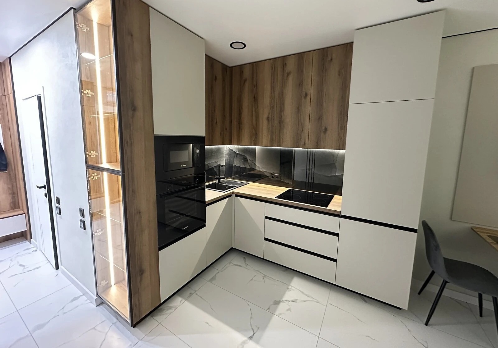 1-кімнатна квартира, Виноградар: кухня-студія, дизайнерський ремонт, фото 3