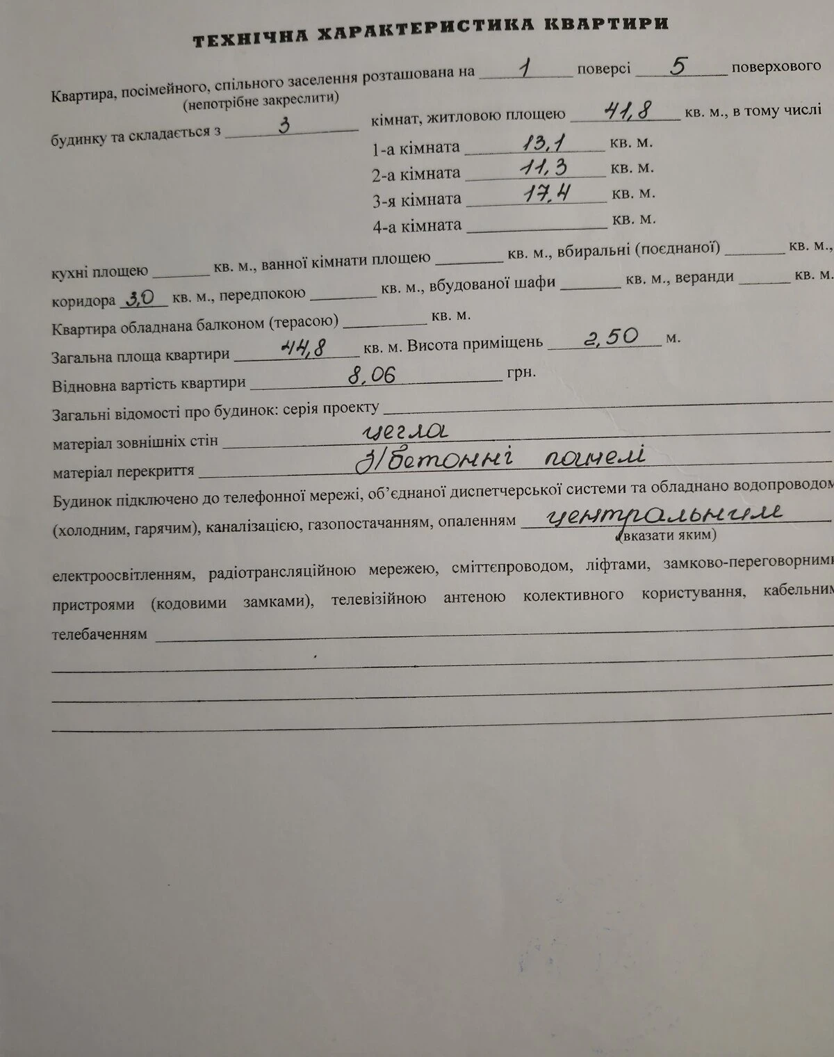 3-кімнатна квартира, Дружба: вода й опалення без світла, панельні стіни - фото 4