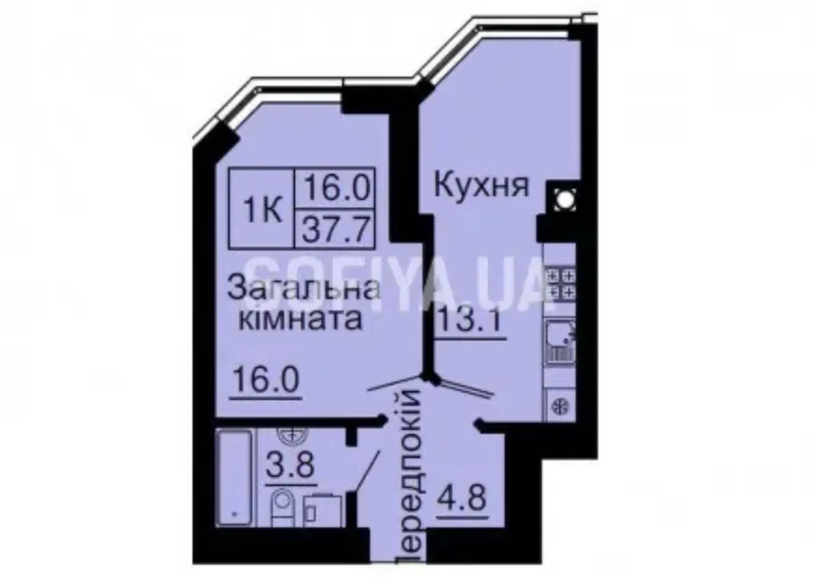 1-кімнатна квартира у ЖК Софія Нова: будинок майже зданий - фото 1