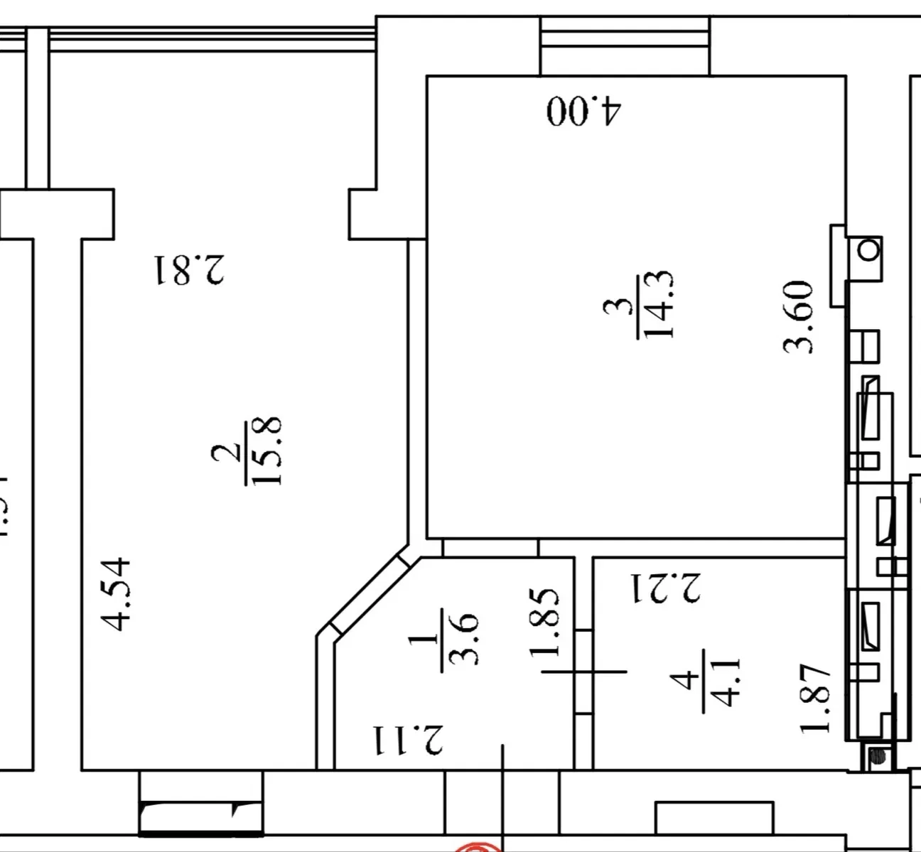 1-кімнатна квартира у ЖК Європейка: кухня 14 м², можна починати ремонт, фото 2
