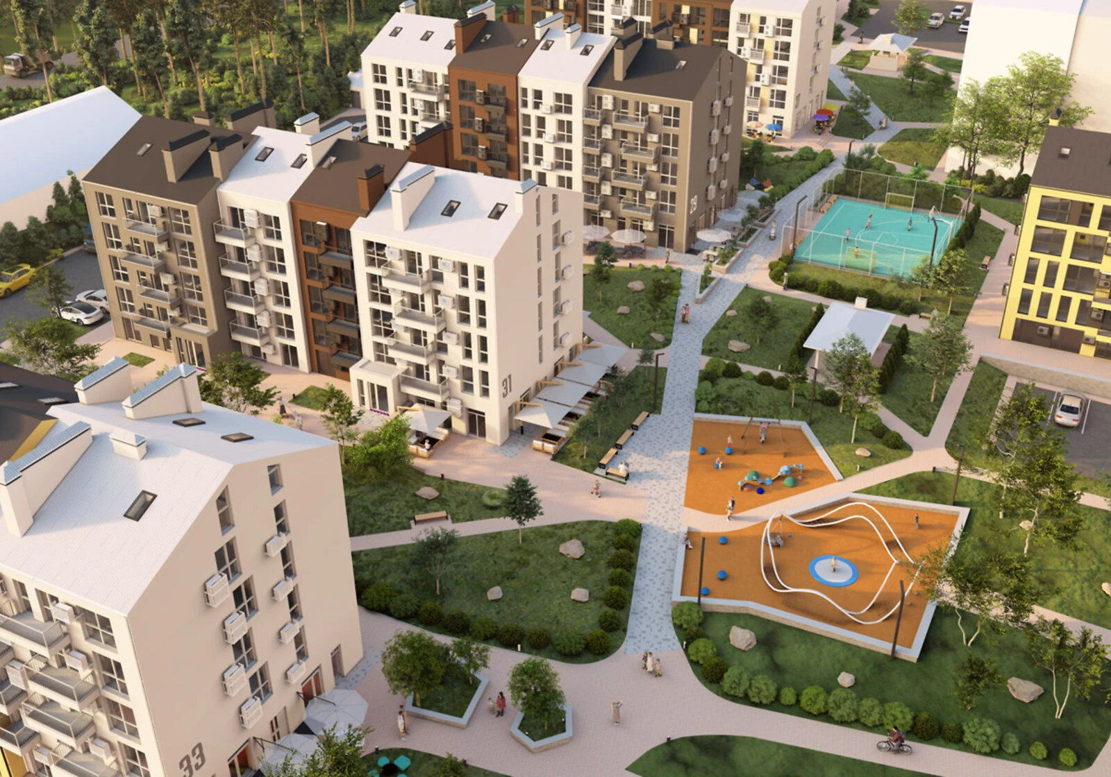 1-кімнатна квартира, Білогородка: здача в 2026, закритий двір - фото 3