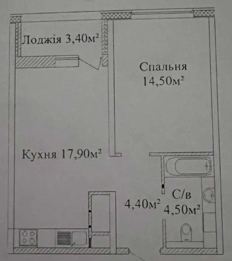 1-кімнатна квартира у ЖК Альтаир: новобудова, стан від забудовника - фото 4