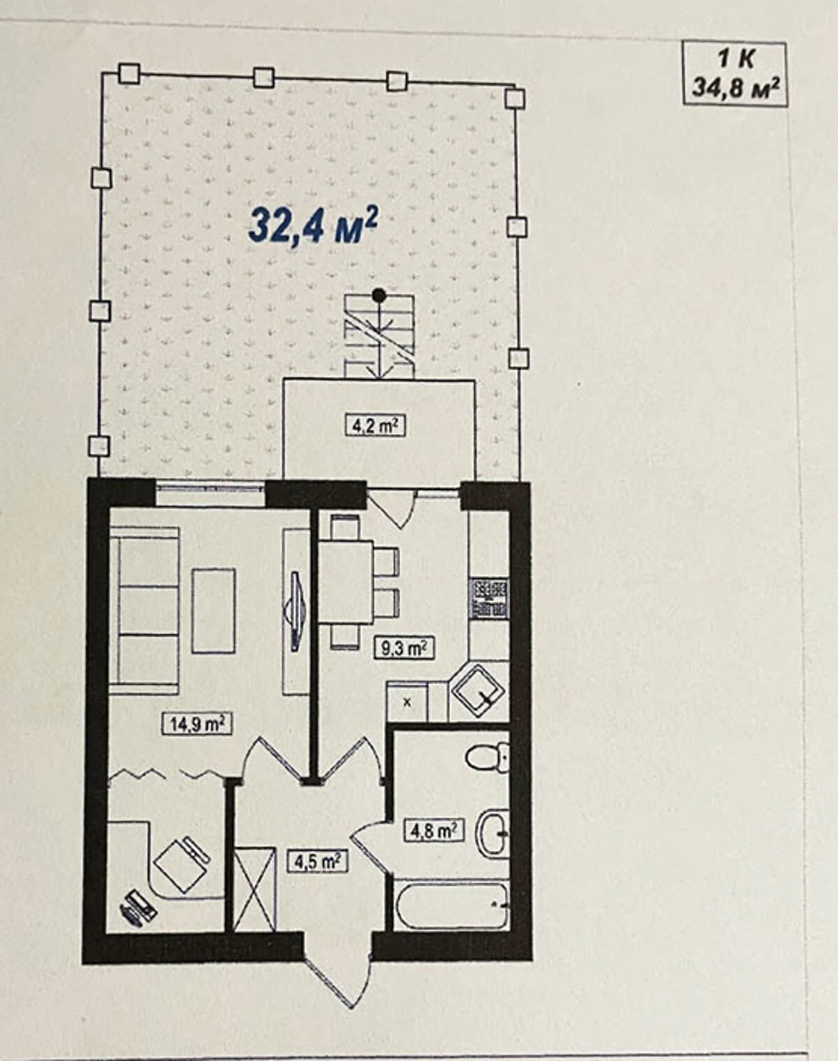 1-кімнатна квартира, Білогородка: новобудова, здача в 2026, переуступка