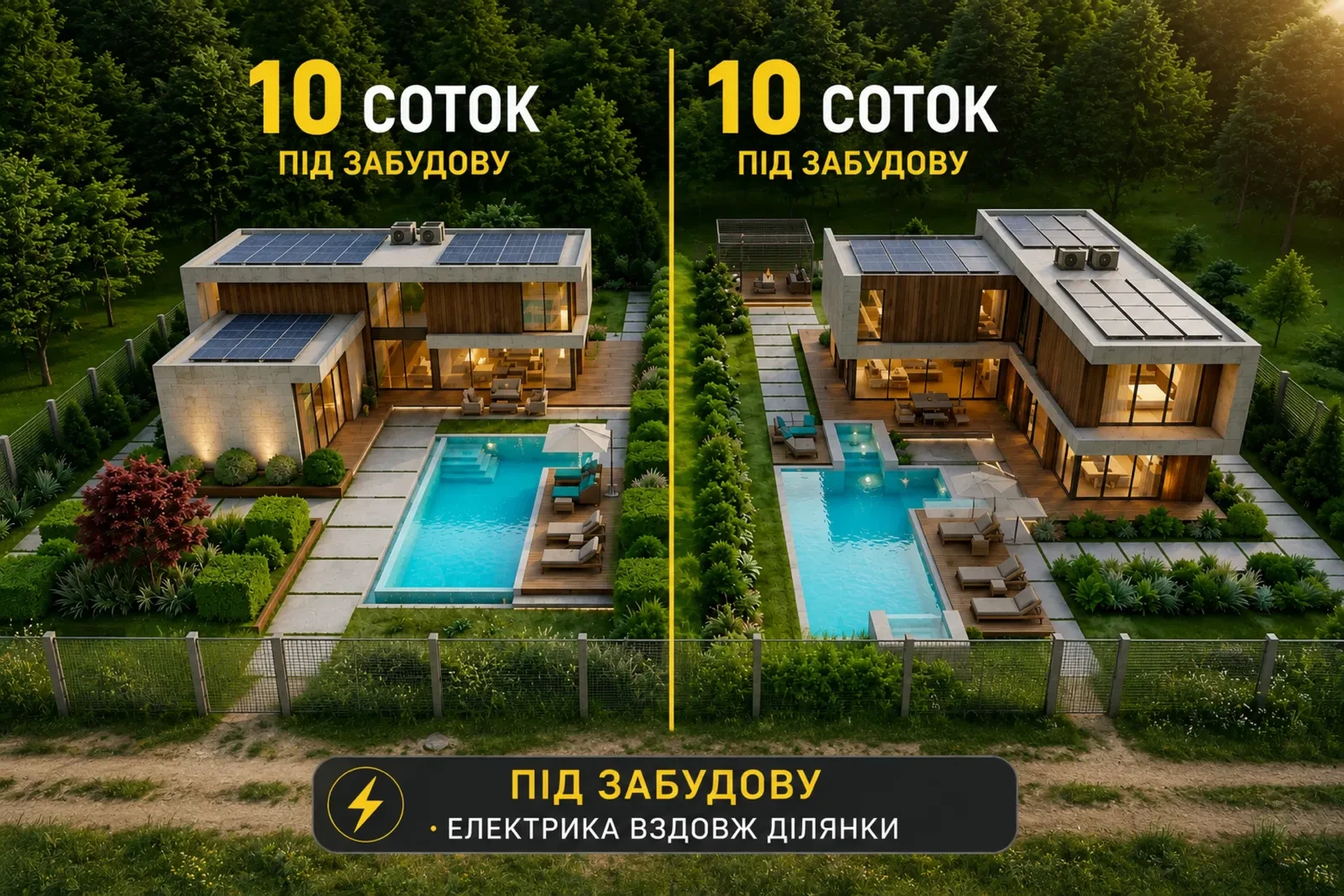 Ділянка 10 соток, Данилівка: дві поруч, електрика - фото 1