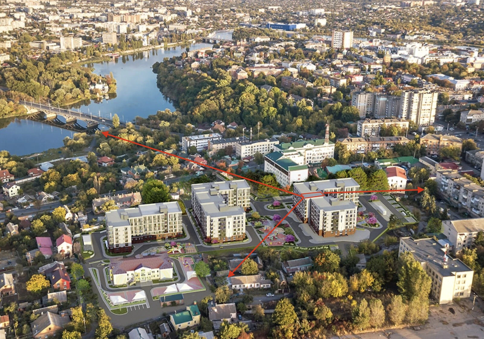 2-кімнатна квартира, П'ятничани: кухня-студія, здача у 2026 - фото 2