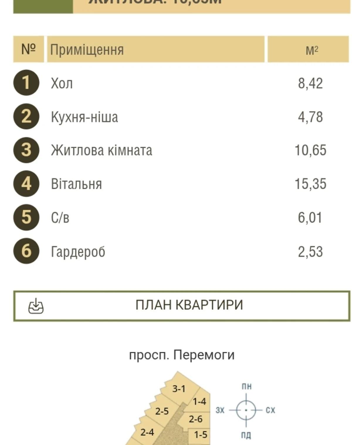 1-кімнатна квартира, Святошин: новобудова, кухня 20 м² - фото 3