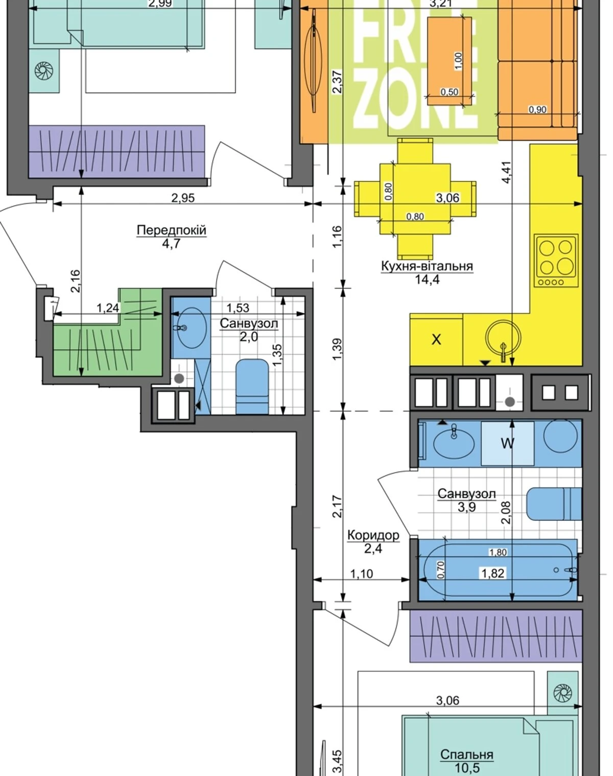 2-комнатная квартира, Теремки-1: панорамные окна, метро Теремки - фото 2