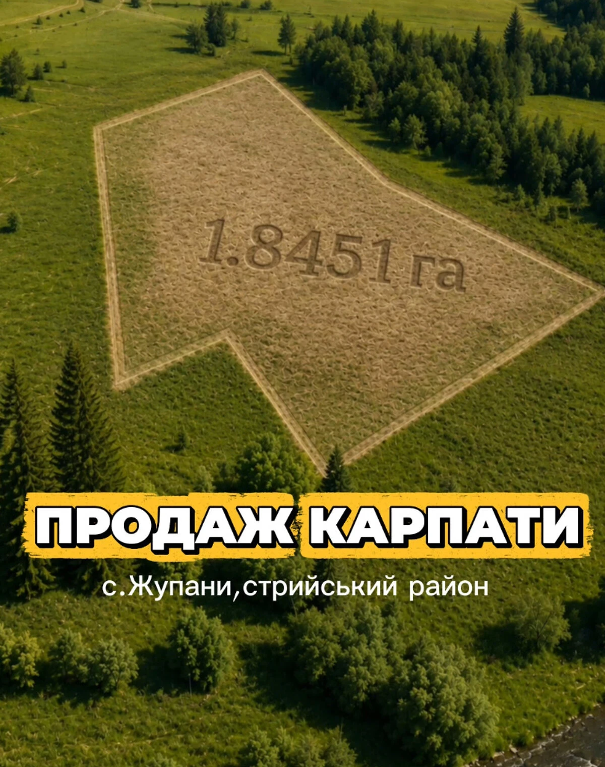 Ділянка, Жупани: сільськогосподарське призначення, біля гір