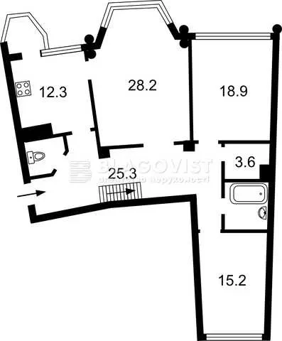 5-кімнатна квартира, Голосіївський: пентхаус, 2 рівні, метро ВДНГ 3 хв, фото 5