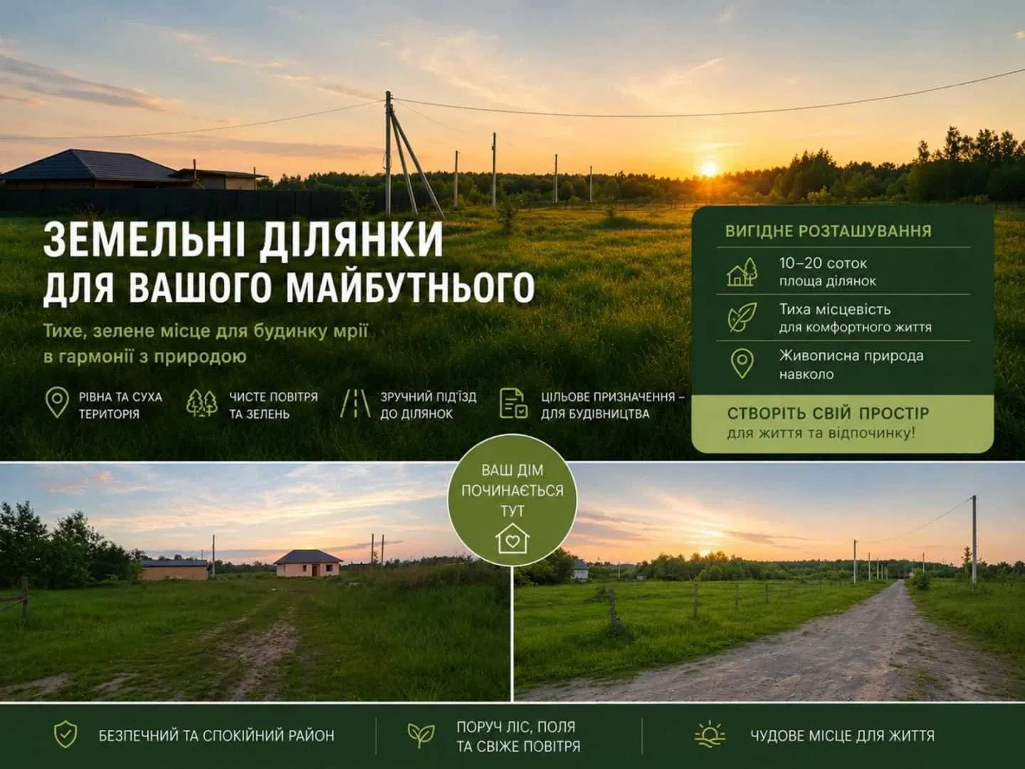 Ділянка 10 соток, Наталівка: електрика, вода, асфальтований під'їзд - фото 2