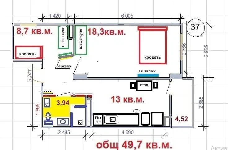 2-кімнатна квартира у ЖК Софіївський Пасаж: тепла підлога - фото 1