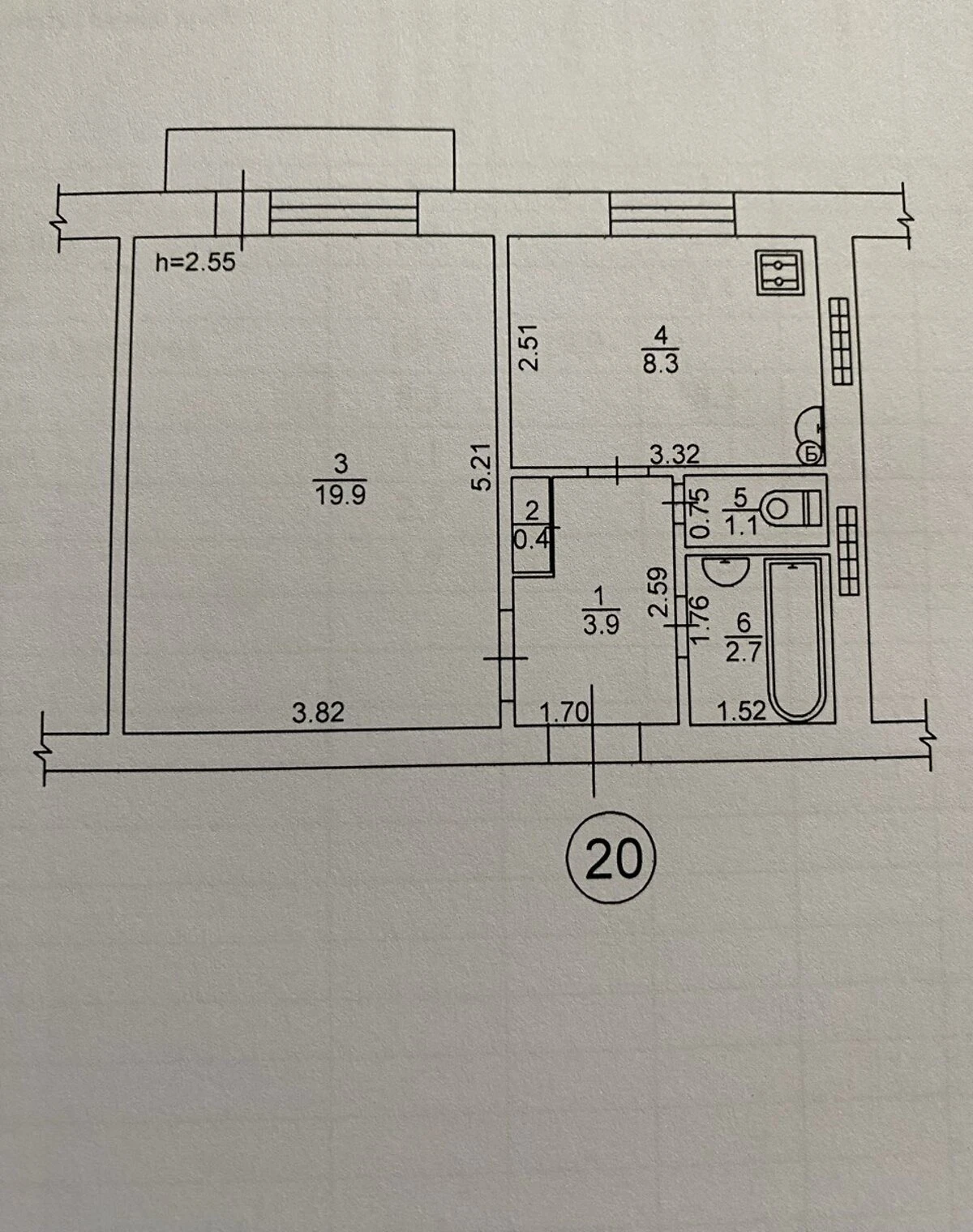 1-кімнатна квартира, Миргород: косметичний ремонт, вода і газ без світла - фото 1