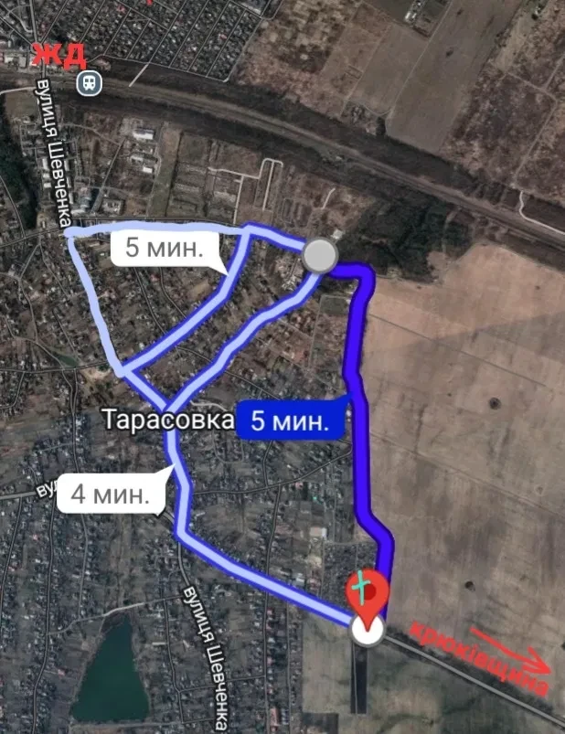 Ділянка 40 соток, Тарасівка: комерційне призначення, два під’їзди - фото 4