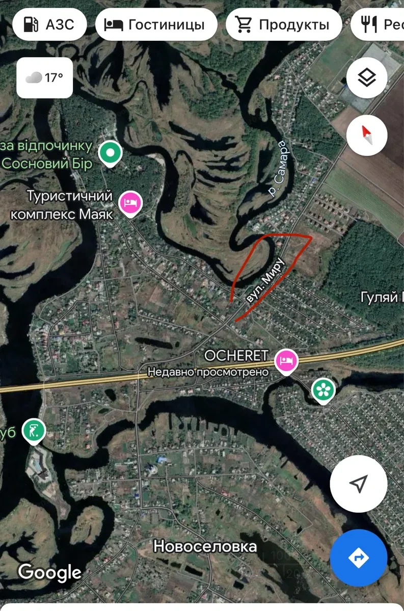 Участок 20 соток, Новоселовка: свой берег реки, 116 м берега, фото 2