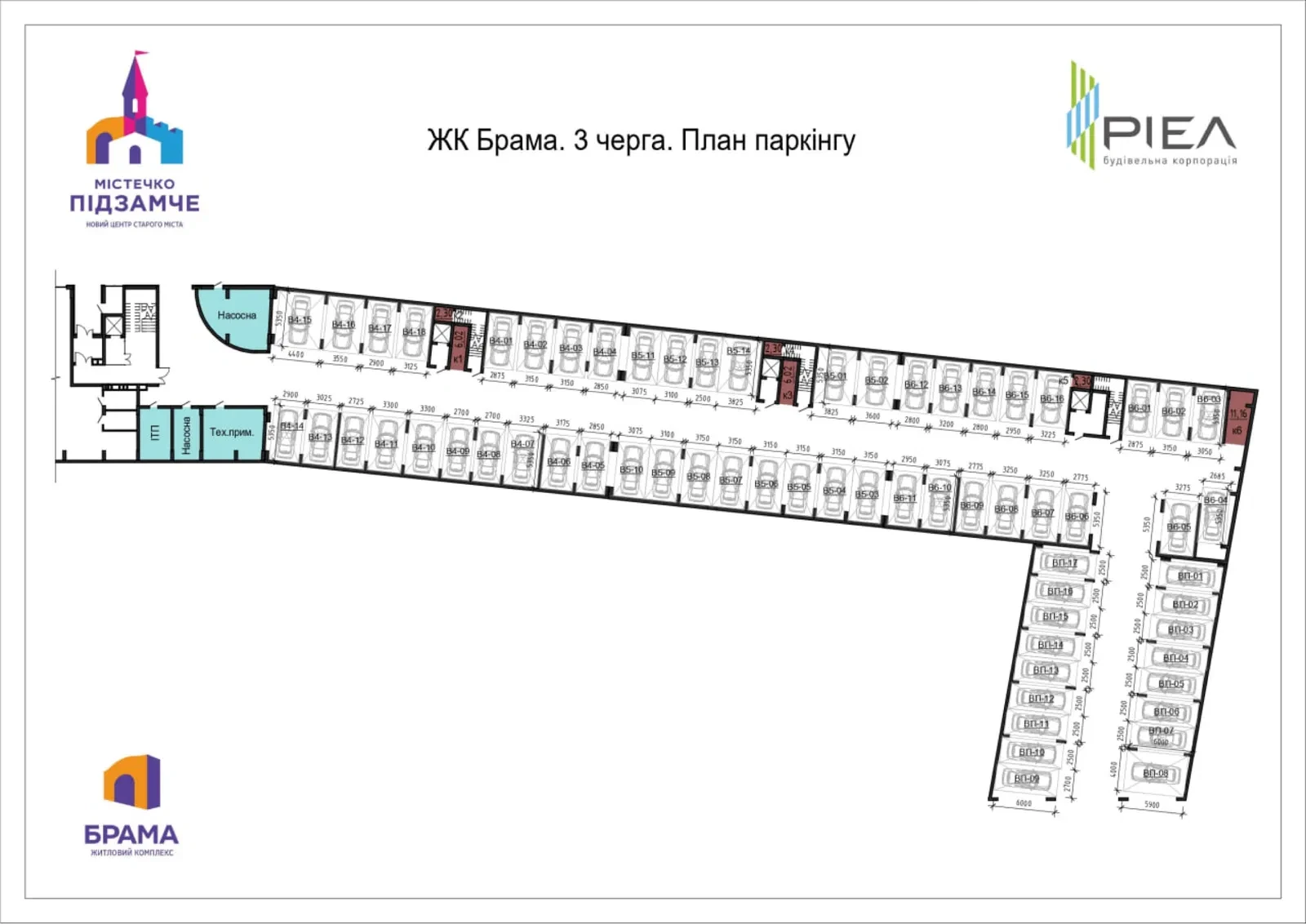 Паркомісце у ЖК Містечко Підзамче / Брама: підземне, закритий паркінг - фото 1