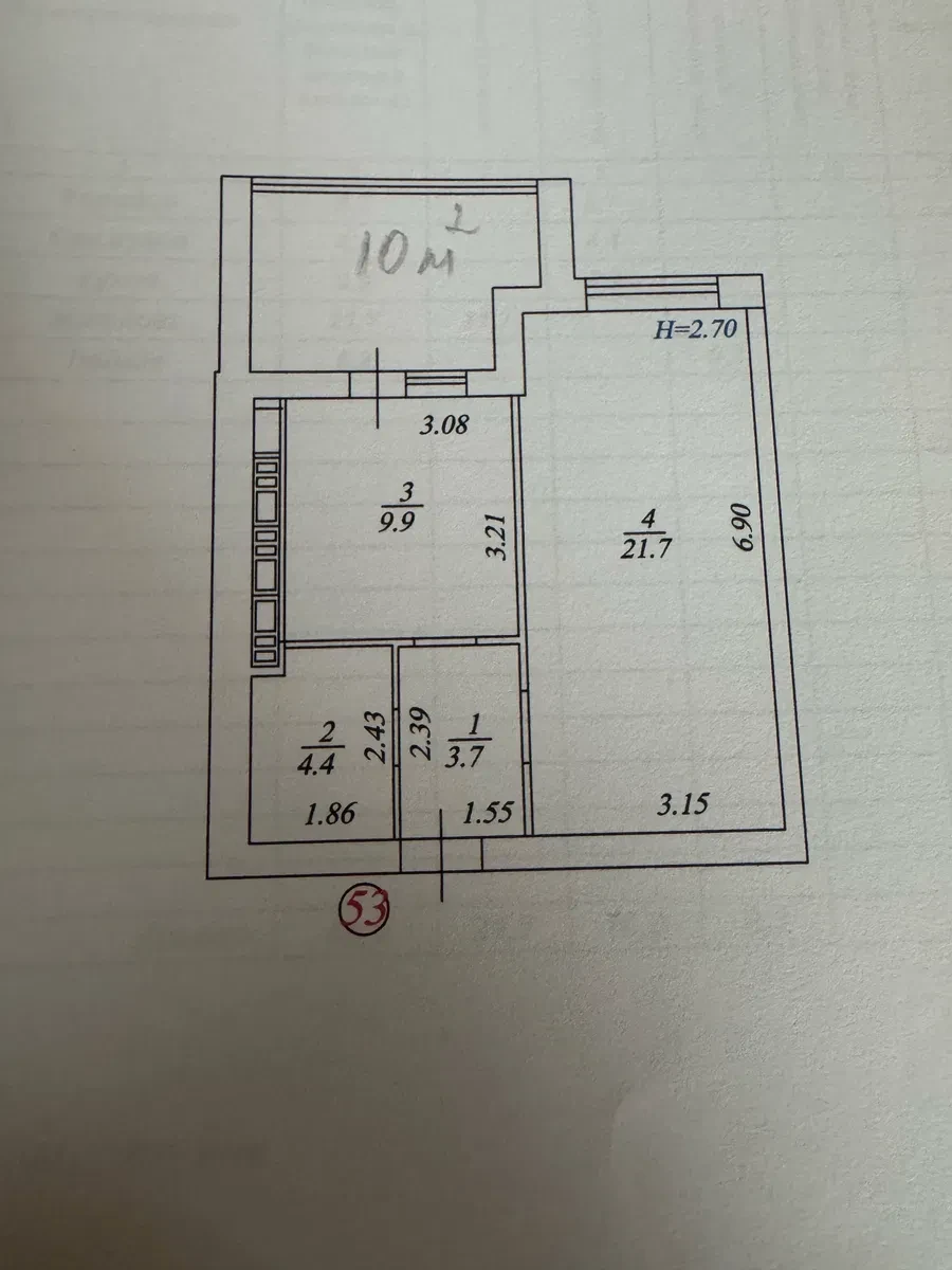 1-кімнатна квартира у ЖК Сади Вишневі: лоджія 10 м² - фото 1