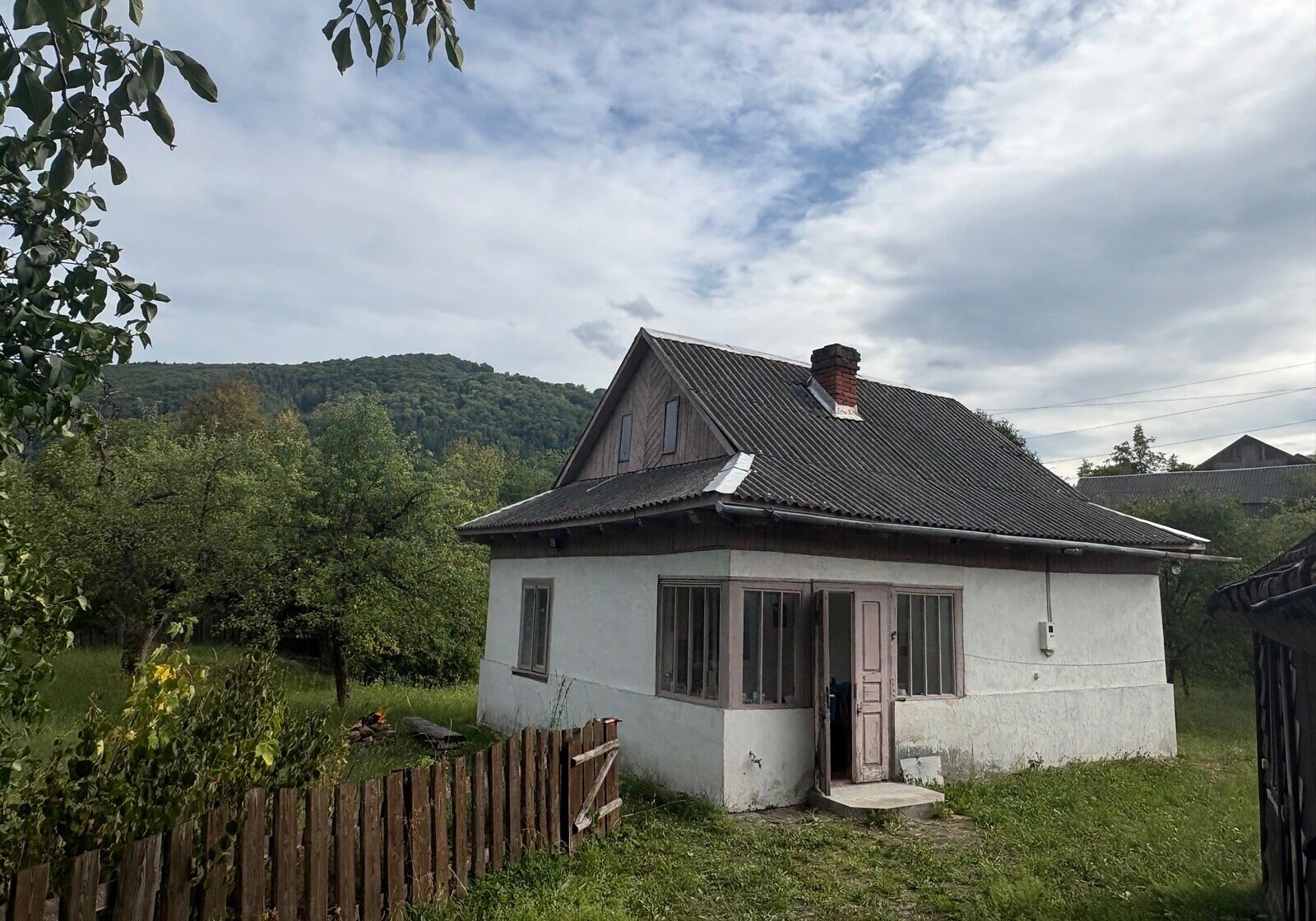 Дача, Делятин: гараж у дворі, свердловина, камін, фото 2
