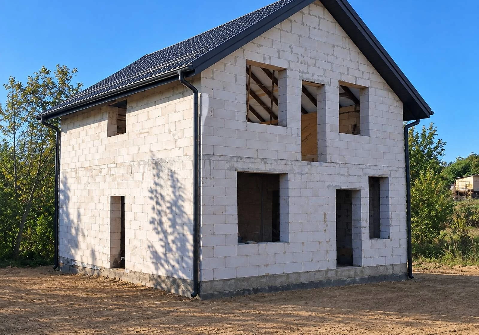 Будинок, Лука-Мелешківська: 5 соток, тераса, коробка та дах - фото 3