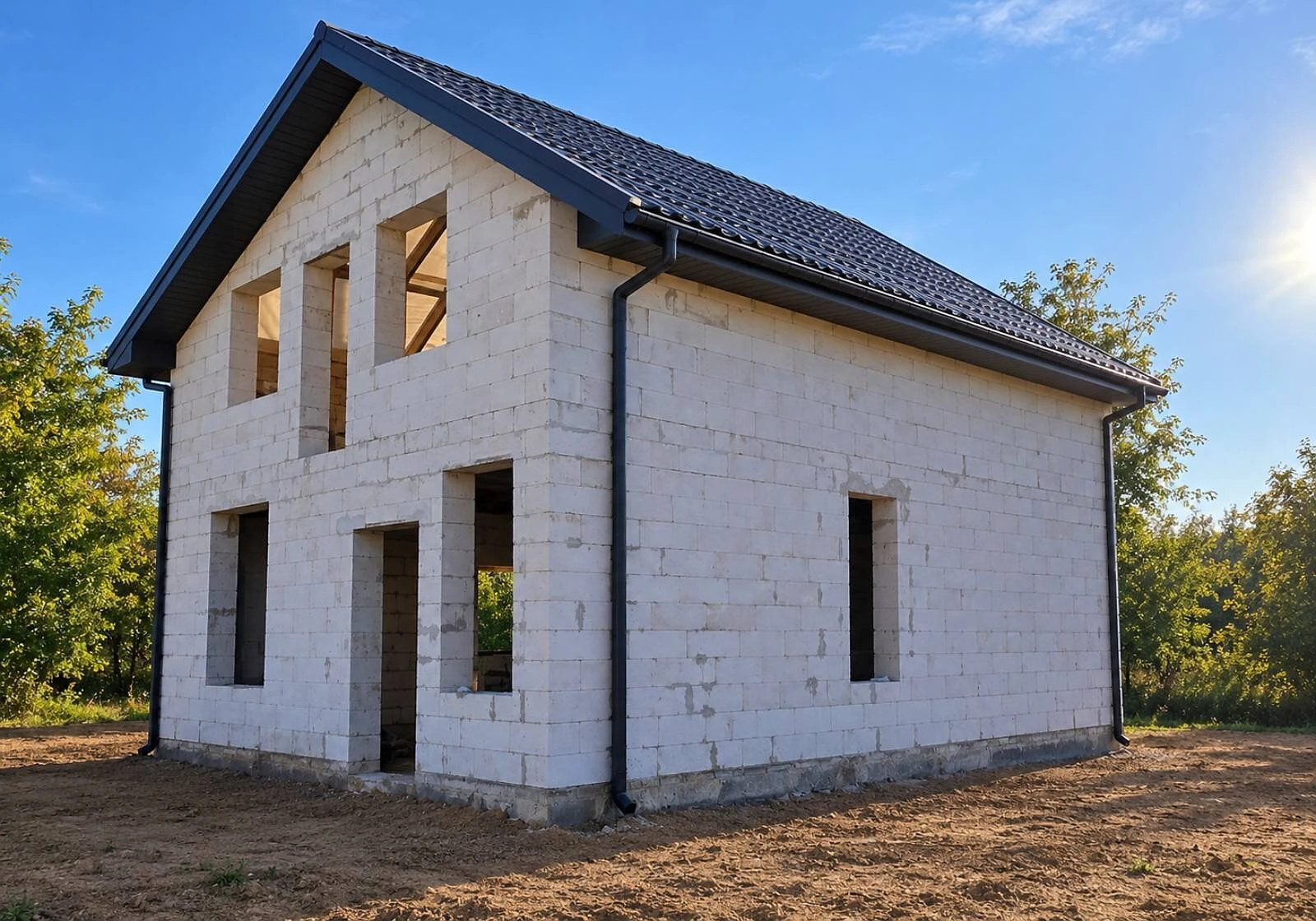 Будинок, Лука-Мелешківська: 5 соток, тераса, коробка та дах - фото 4