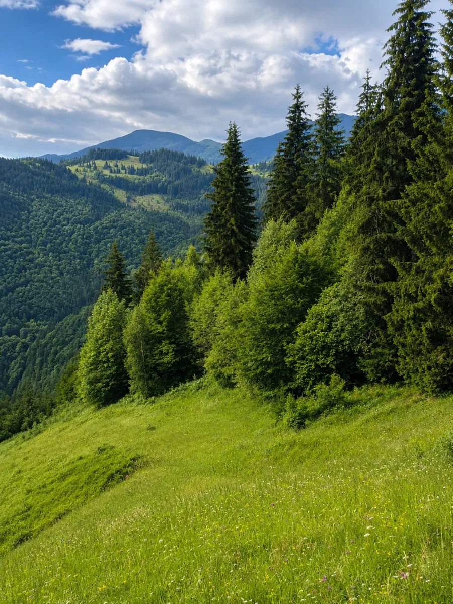 Ділянка 60 соток, Верховина: панорама на гори, гора Кострич, фото 2