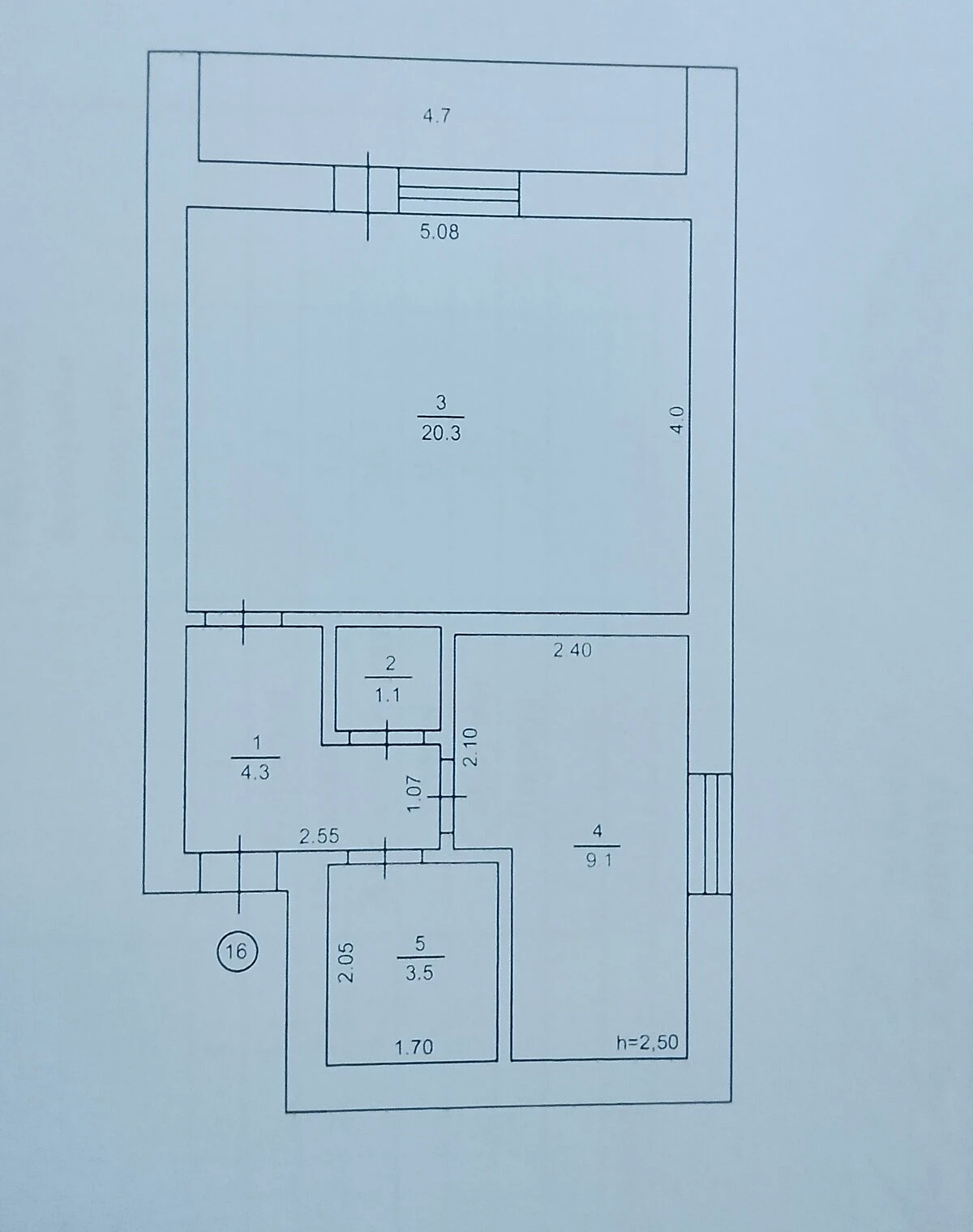 1-кімнатна квартира, Золотарівка: торг, газове опалення, фото 3