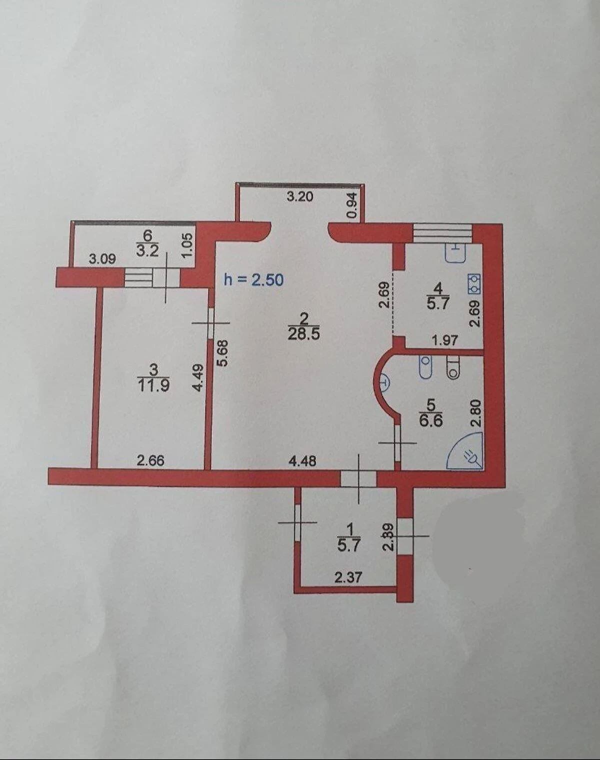 2-кімнатна квартира, ГПЗ: кухня-студія, тепла підлога, торг можливий