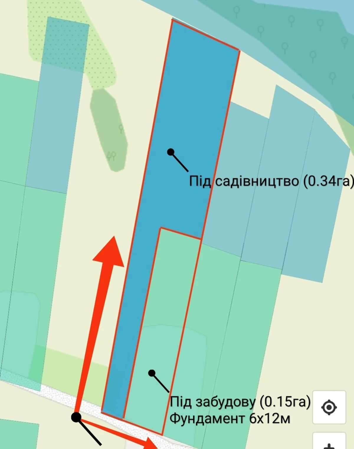 Ділянка 48.55 соток, Середнє: природне озеро, під житлову забудову, фото 5