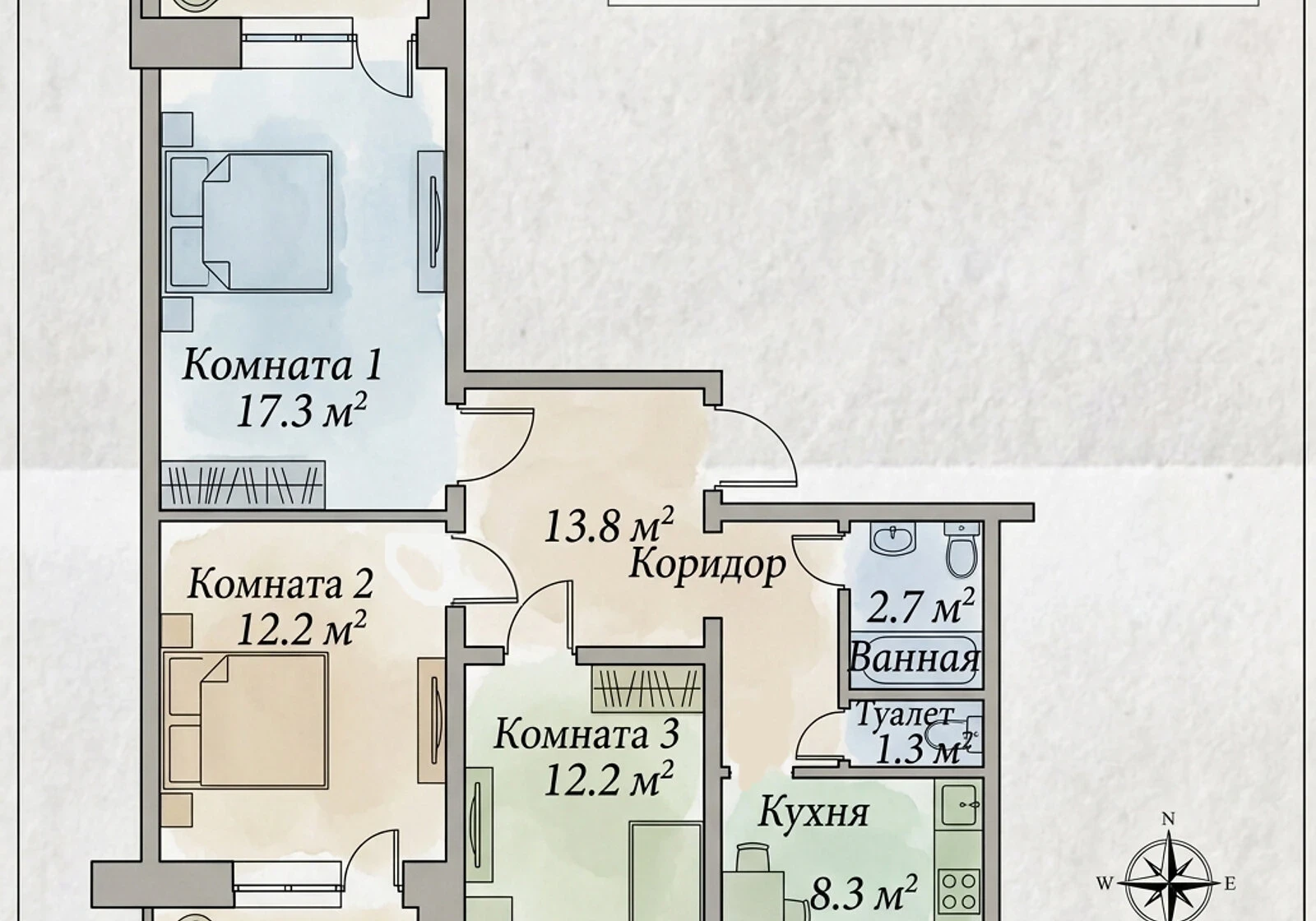 3-кімнатна квартира, Оболонь: метро Героїв Дніпра - фото 2