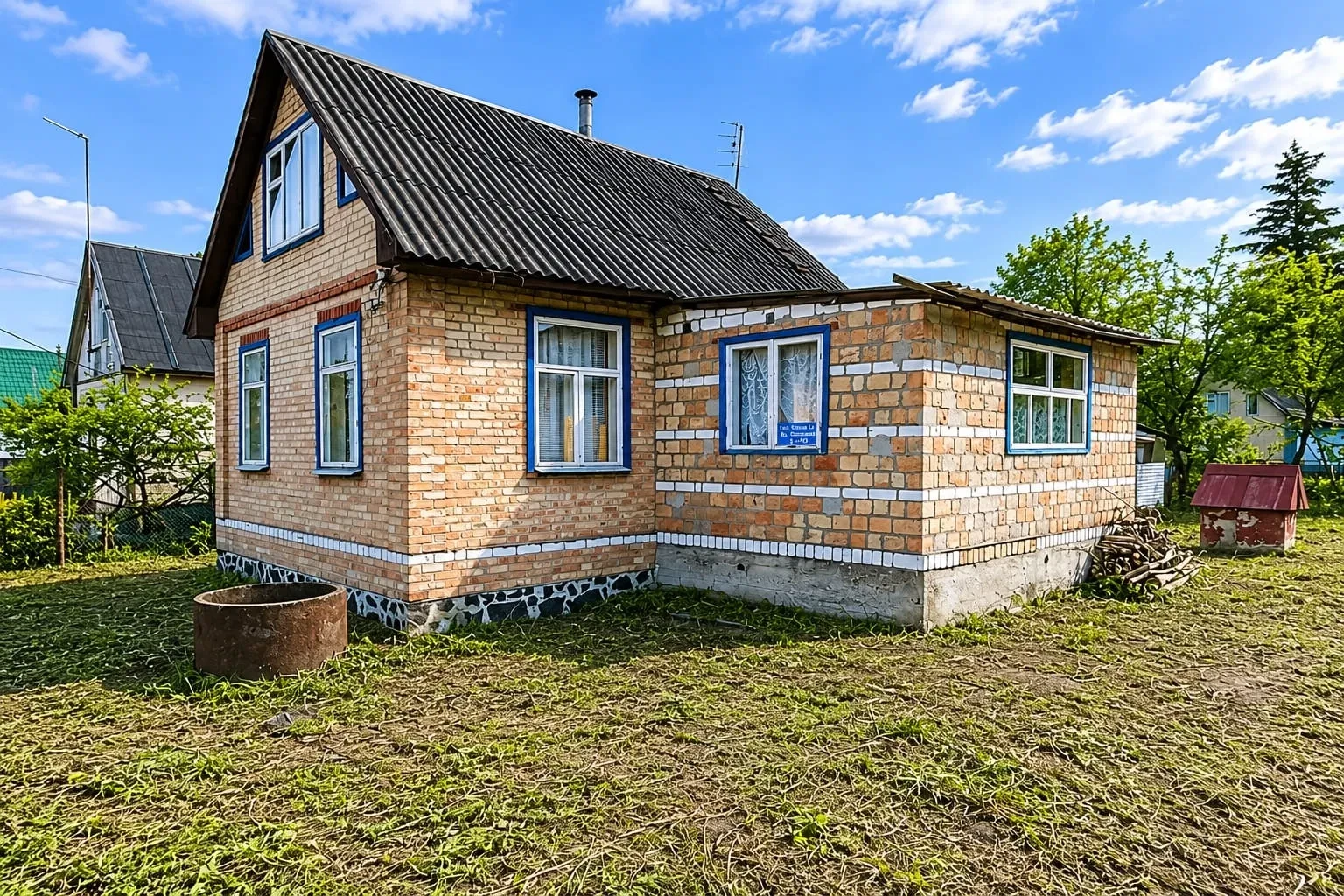 Дача, Торфяное: 5 соток, кирпичный дом, колодец, фото 1