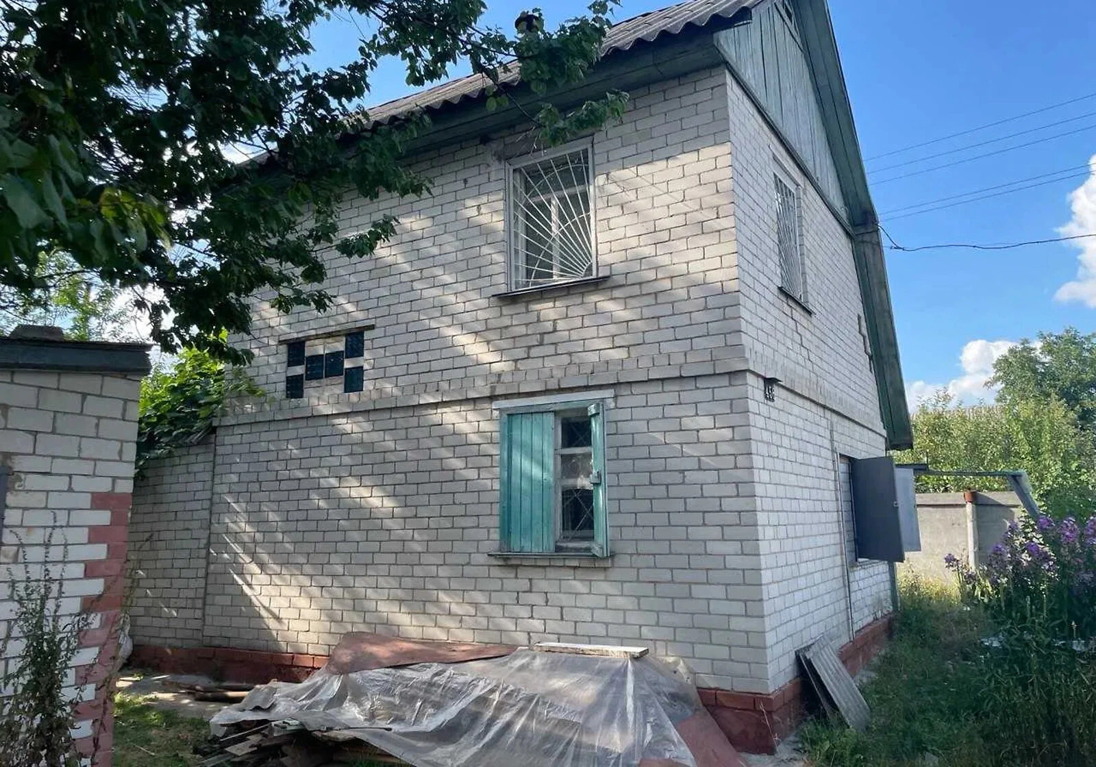 Дача, СТ Октябрьське: цегляні стіни, літня кухня - фото 1