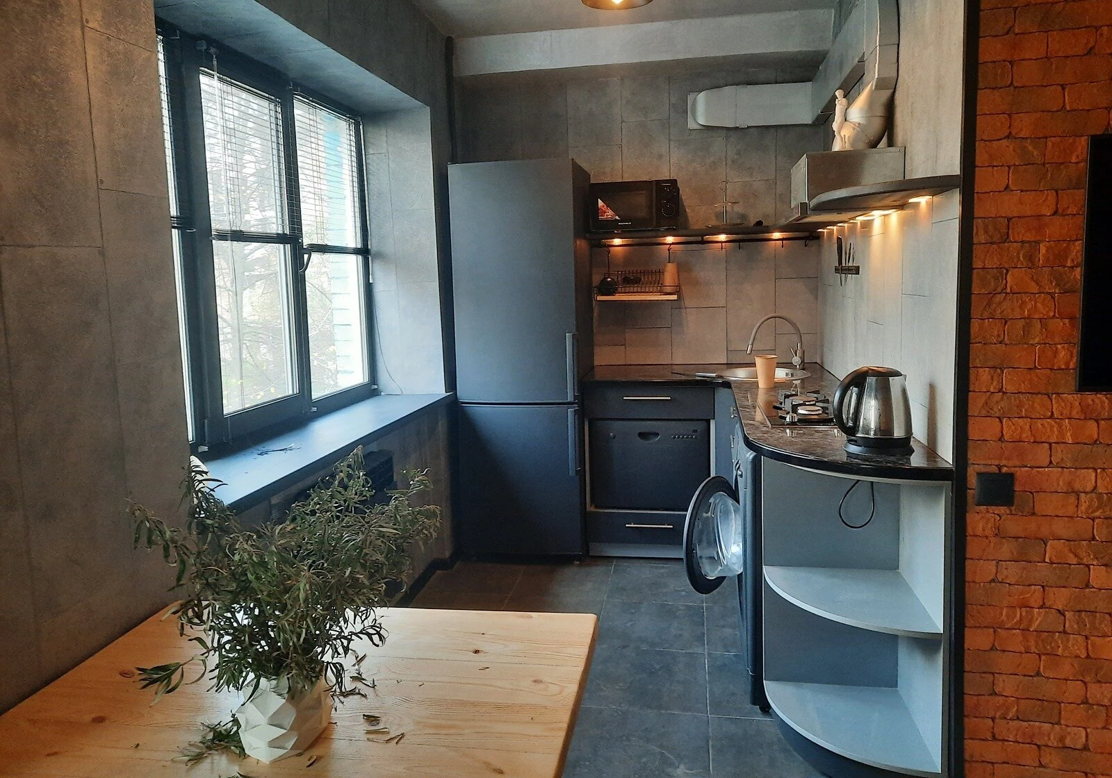 1-кімнатна квартира, Голосіїв: кухня-студія, дизайнерський ремонт - фото 4