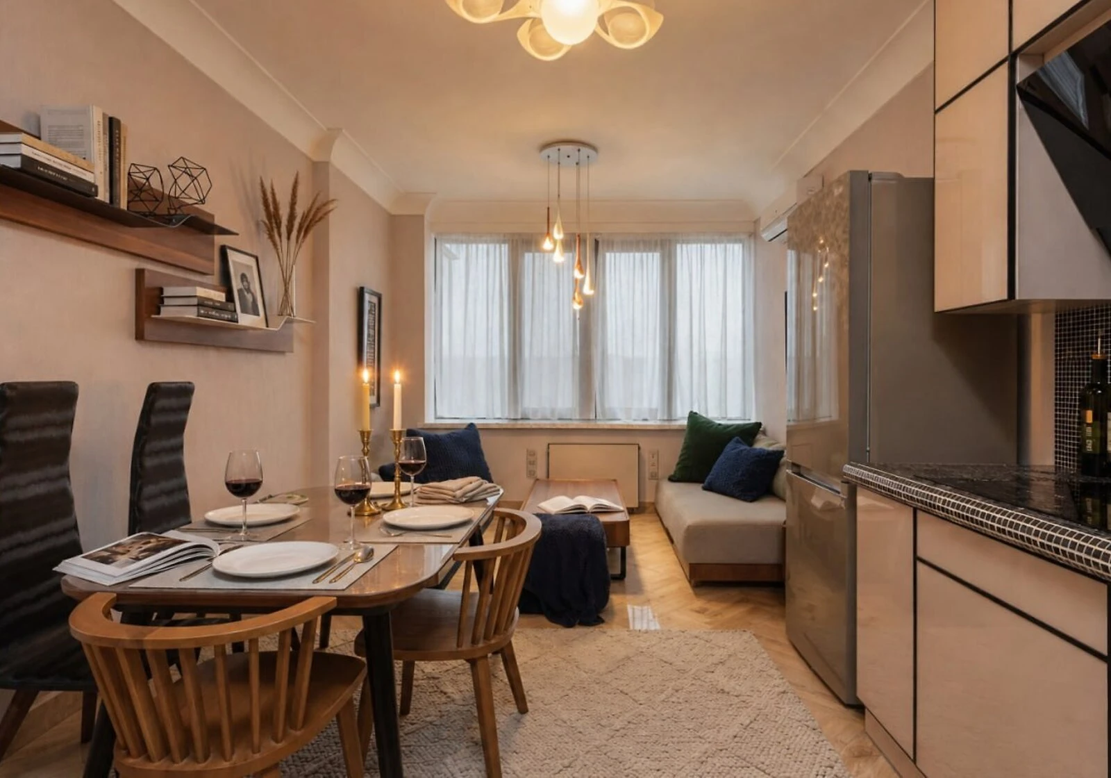 2-комнатная квартира, Позняки: кухня-студия, дизайнерский ремонт - фото 1